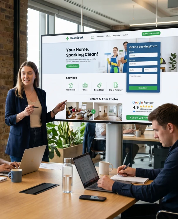 Cleaning Website Design