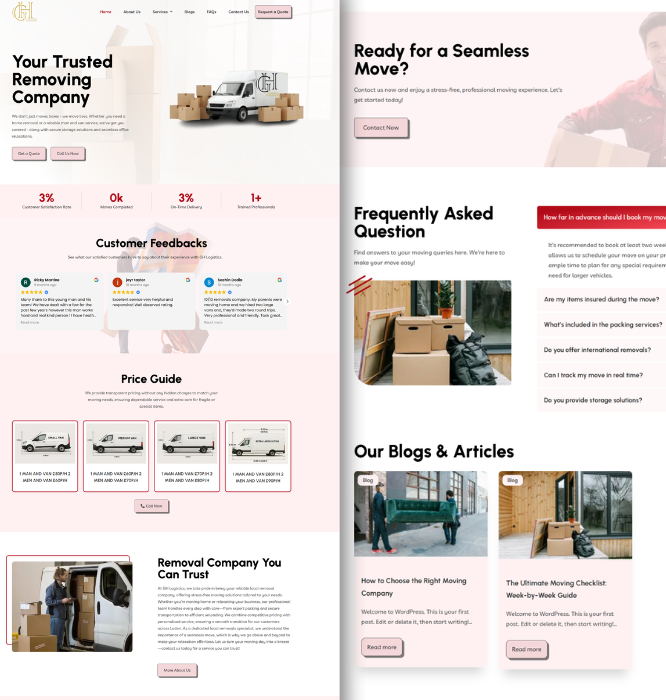 GH logistics and Removals Portfolio