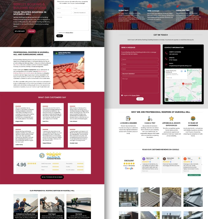 Berkly Roofing And Building Web Portfolio