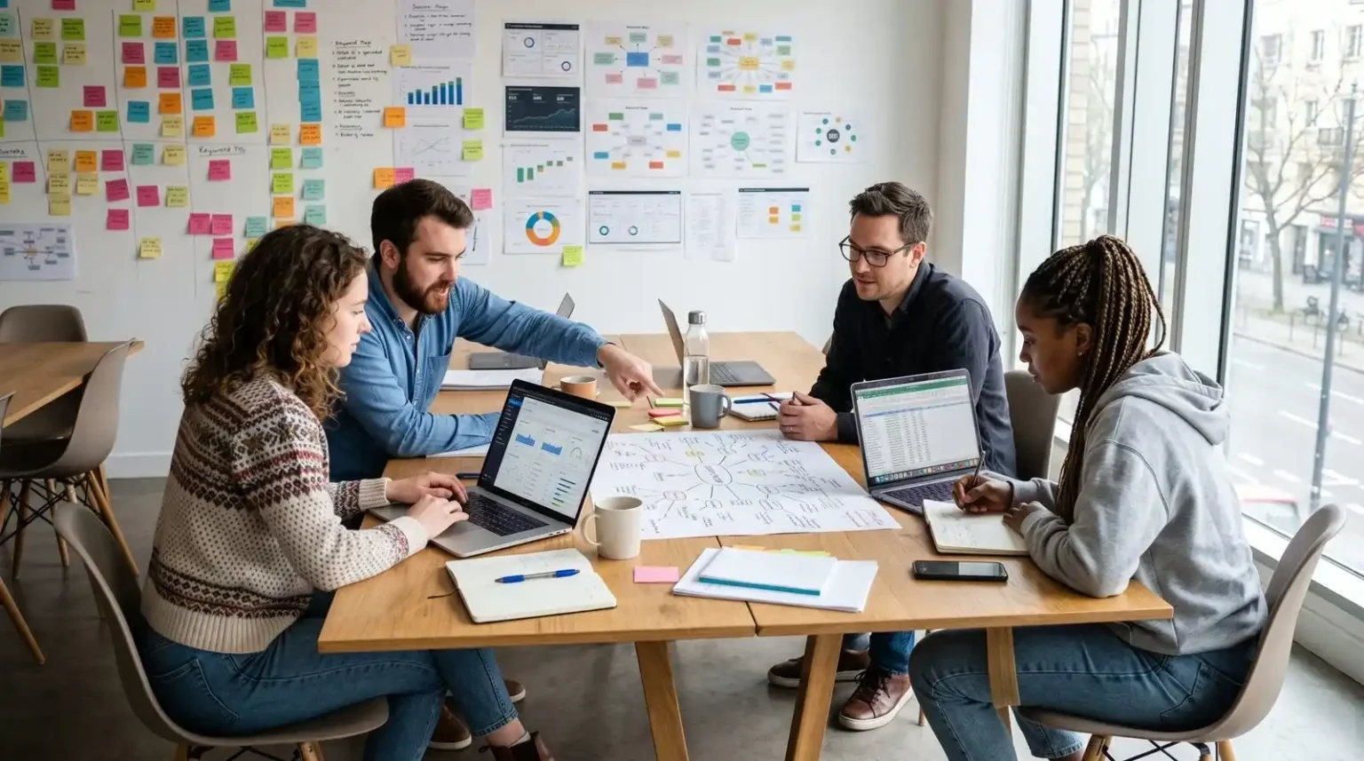 Digital Marketing team Discussing First 4 Paving Seo Strategy