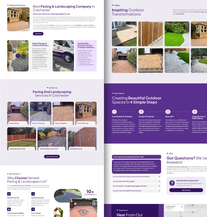 Harvest Paving And Landscapes Web Portfolio