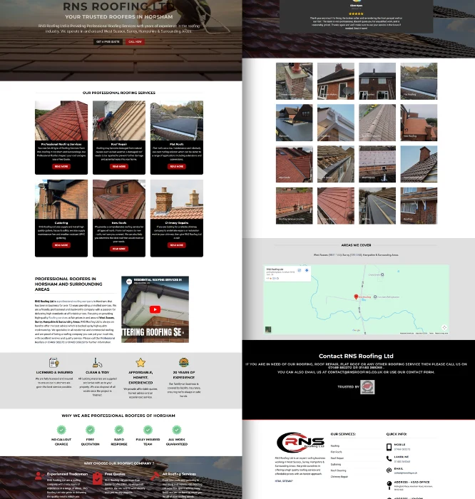 RNS Roofing Web Portfolio