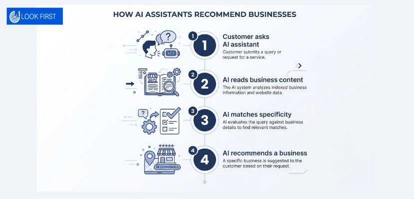 How Wood Green Businesses Can Compete With Brands in AI Search Results 4 How AI Assistants recommend businesses