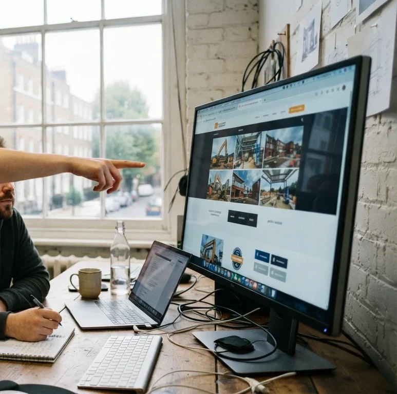 Construction website design in london
